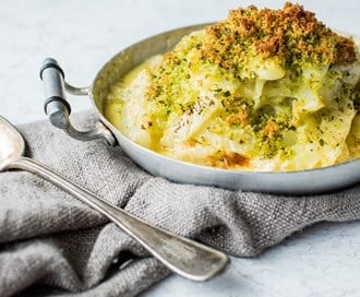 Fennikelgrateng med sprø topping