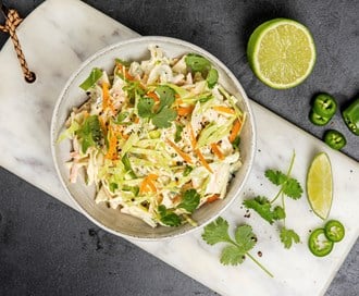 Koriander og lime coleslaw