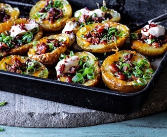 Gratinerte ”potato skins”