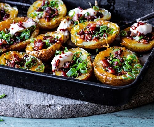 Gratinerte ”potato skins”
