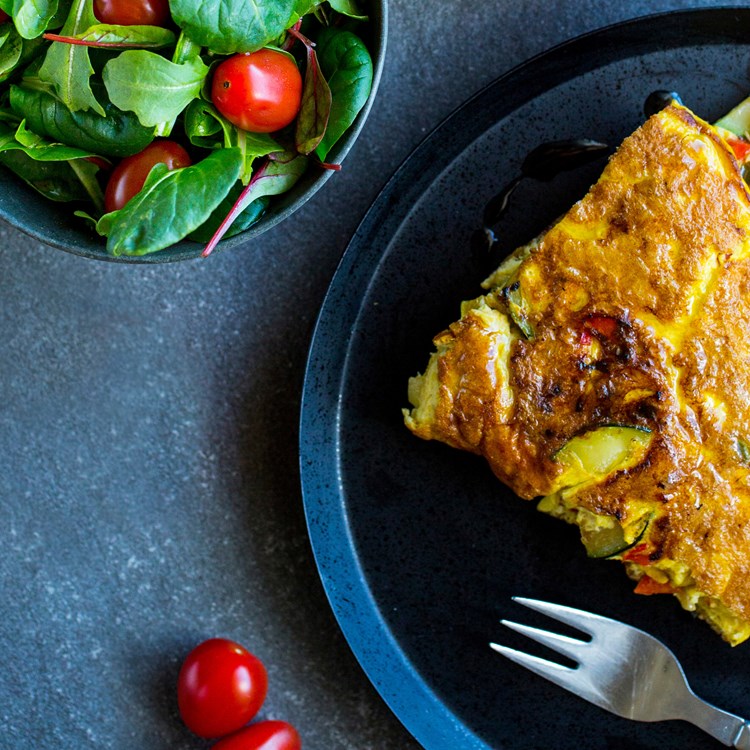 Omelett med paprika og squash