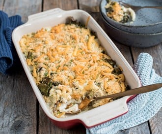 Gratinert rosettkål med ostesaus