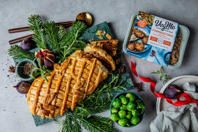 N&oslash;ttestek laget med VegMe formbar vegodeig.