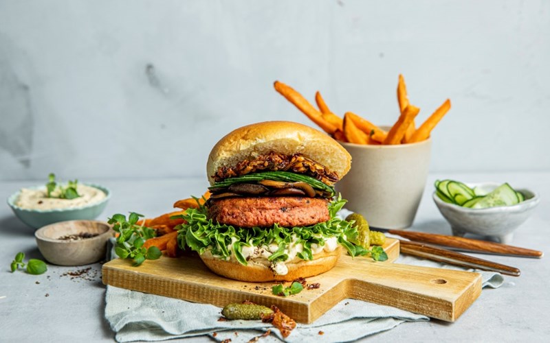 VegMe vegetarburger med erter og quinoa