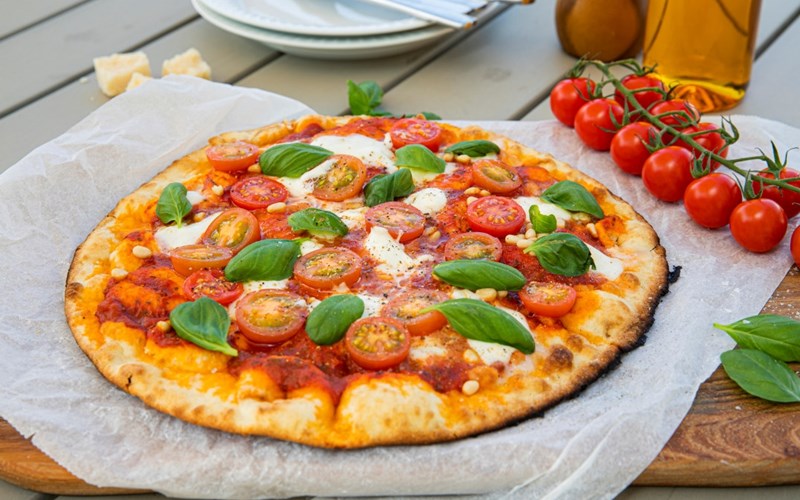  Grillet pizza
