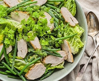 Kyllingsalat med aspargesbønner