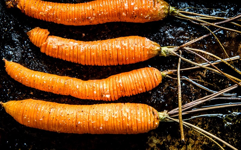 Hasselback gulrot
